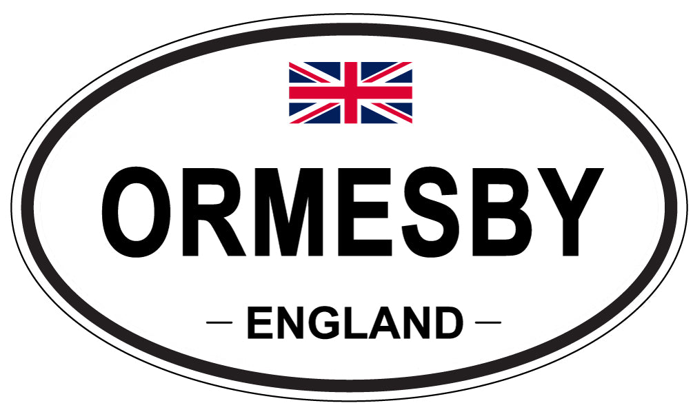 ORMESBY, ENGLAND - Oval Sticker