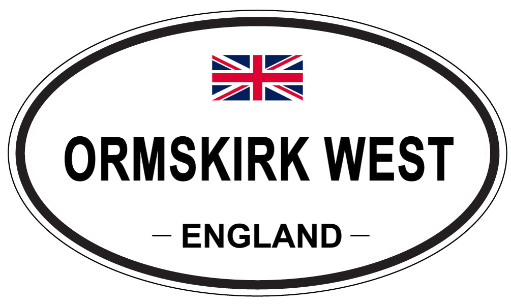 ORMSKIRK WEST, ENGLAND - Oval Sticker