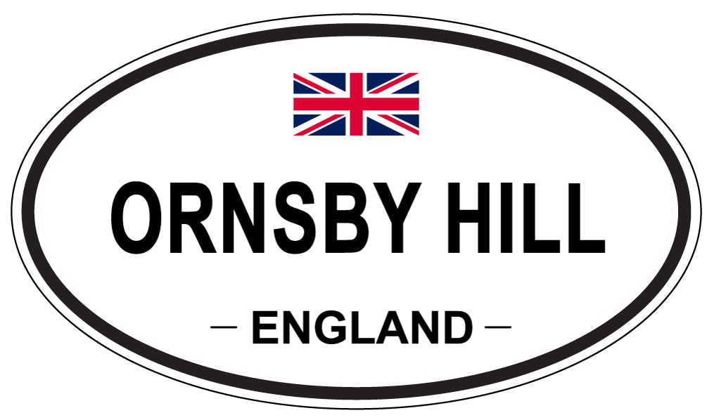 ORNSBY HILL, ENGLAND - Oval Sticker