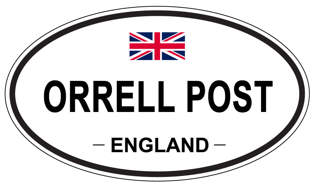 ORRELL POST, England - Oval Magnet