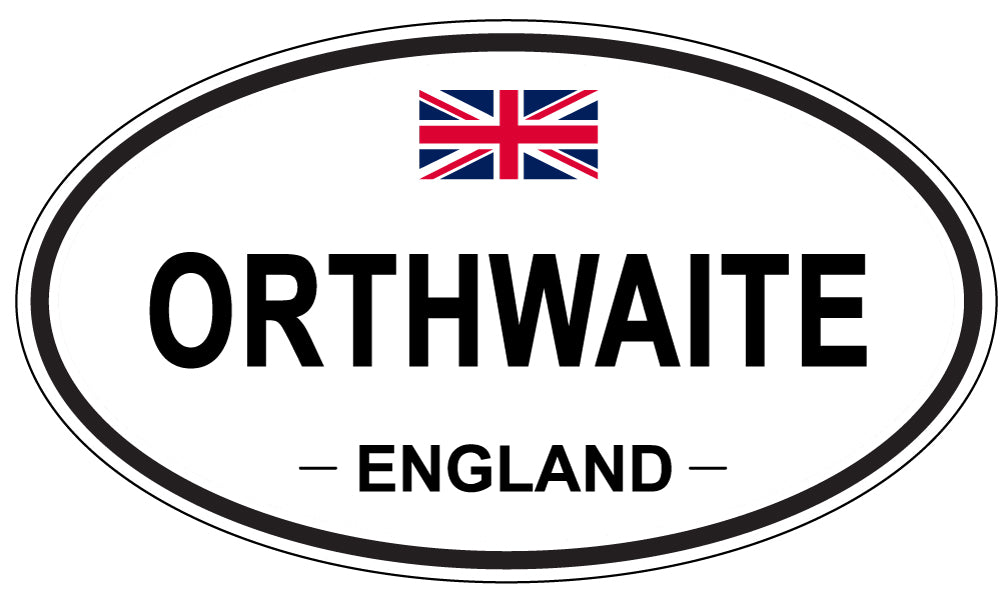 ORTHWAITE, ENGLAND - Oval Sticker