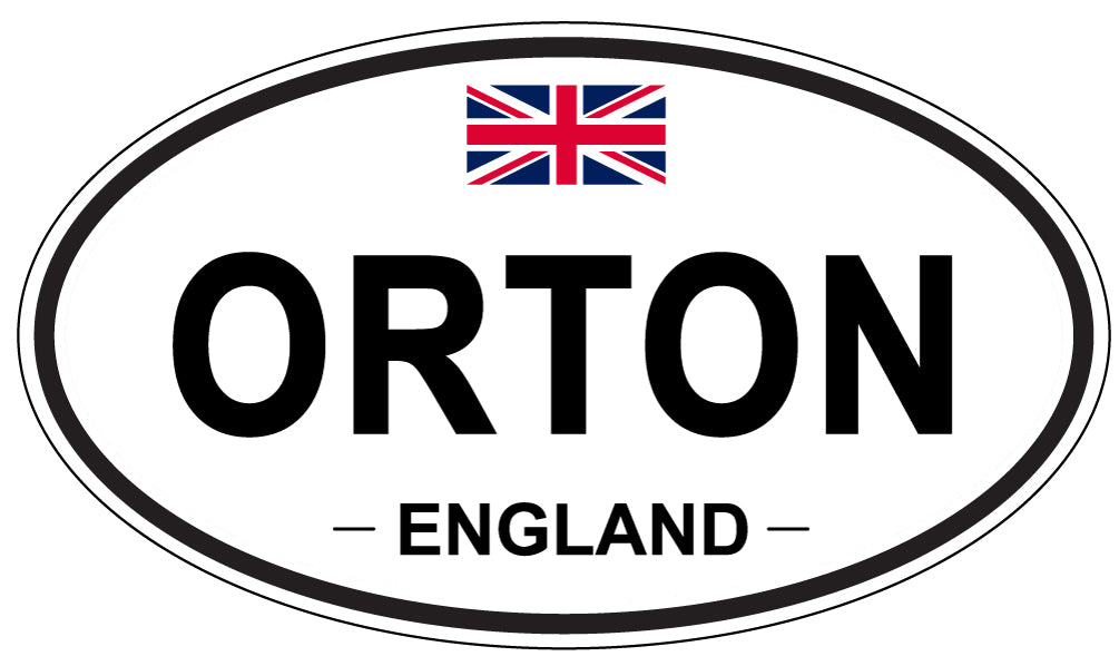 ORTON, ENGLAND - Oval Sticker