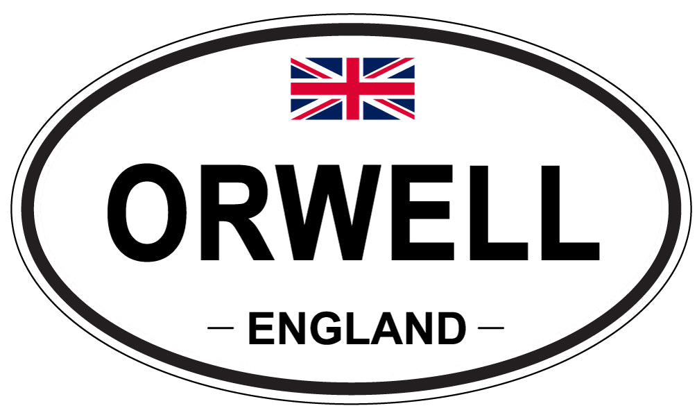 ORWELL, ENGLAND - Oval Sticker