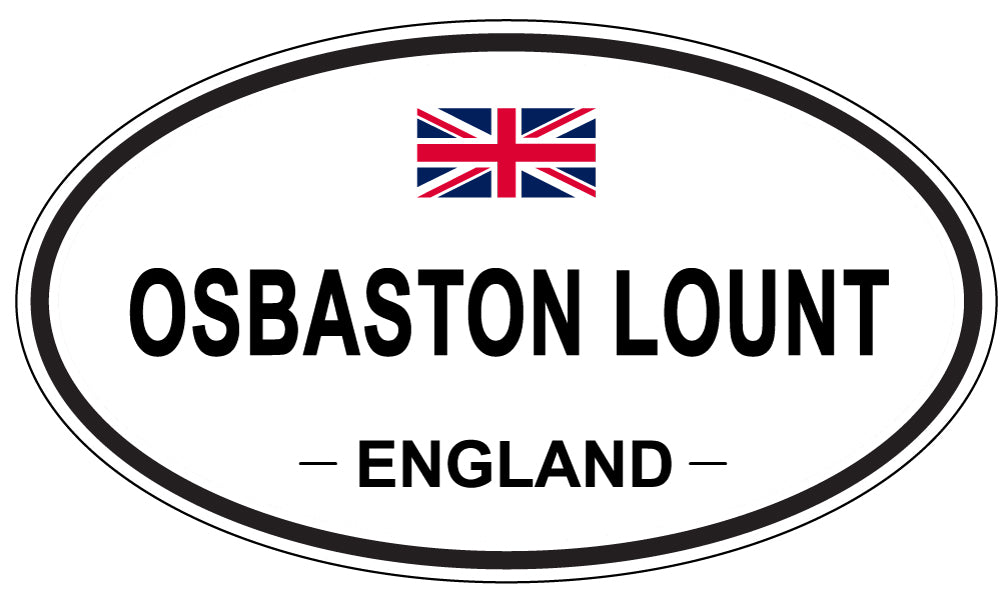 OSBASTON LOUNT, ENGLAND - Oval Sticker