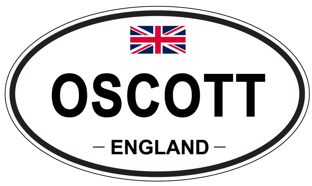 OSCOTT, ENGLAND - Oval Sticker
