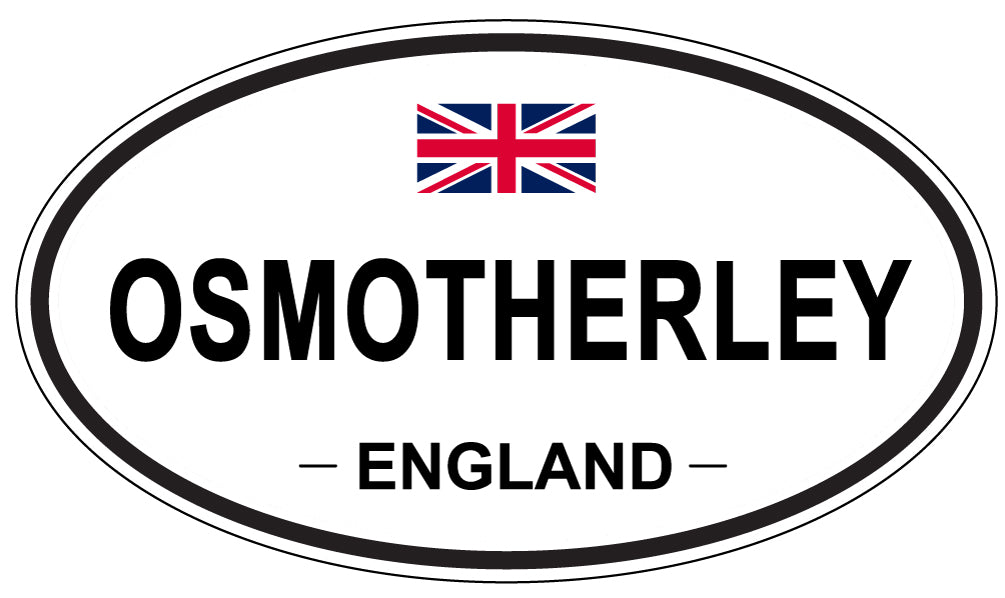OSMOTHERLEY, ENGLAND - Oval Sticker