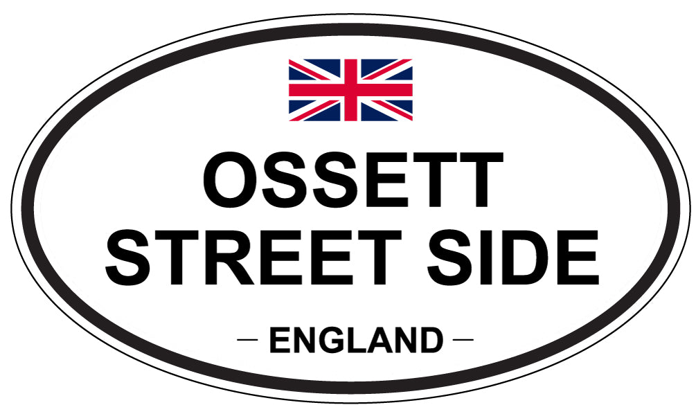 OSSETT STREET SIDE, England - Oval Magnet