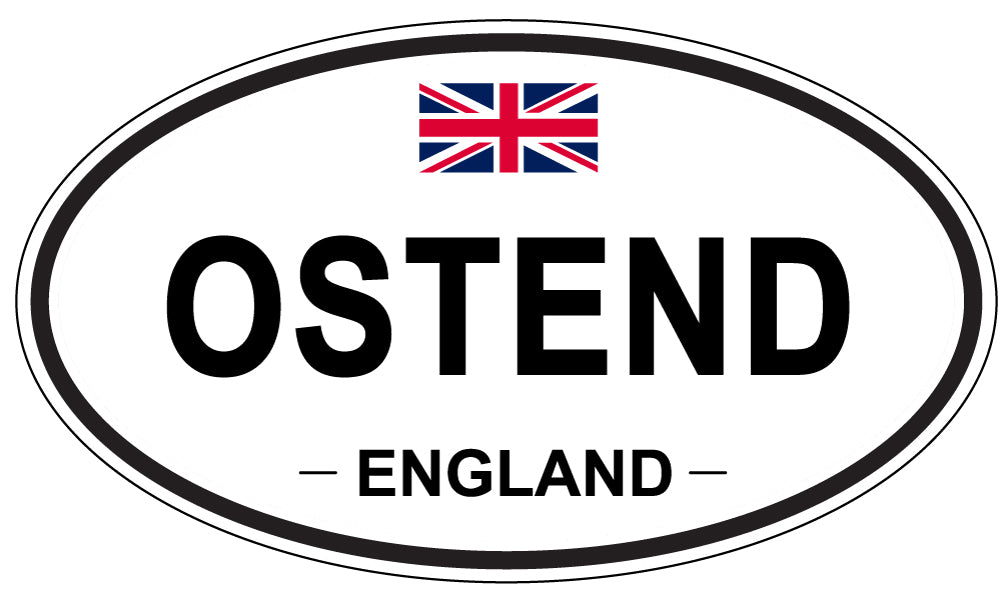 OSTEND, ENGLAND - Oval Sticker