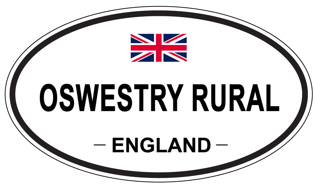 OSWESTRY RURAL, ENGLAND - Oval Sticker