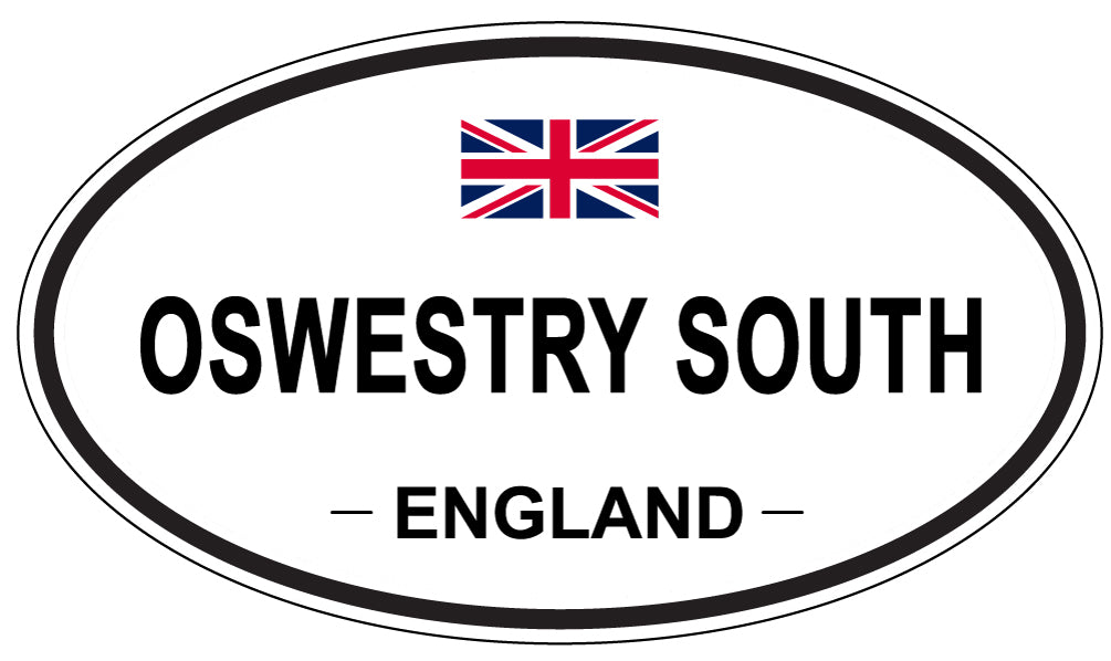 OSWESTRY SOUTH, ENGLAND - Oval Sticker