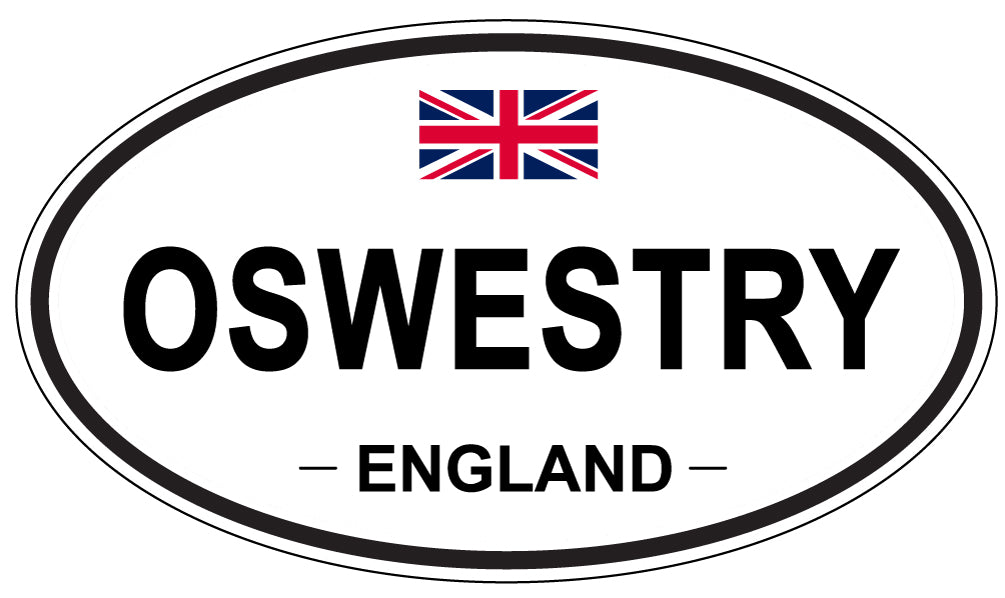 OSWESTRY, ENGLAND - Oval Sticker
