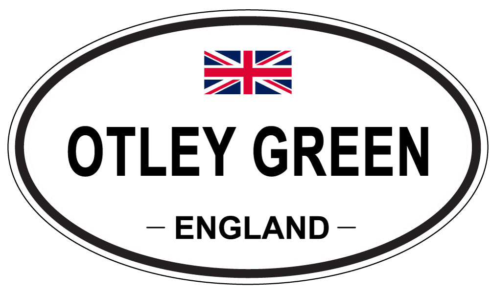 OTLEY GREEN, ENGLAND - Oval Sticker