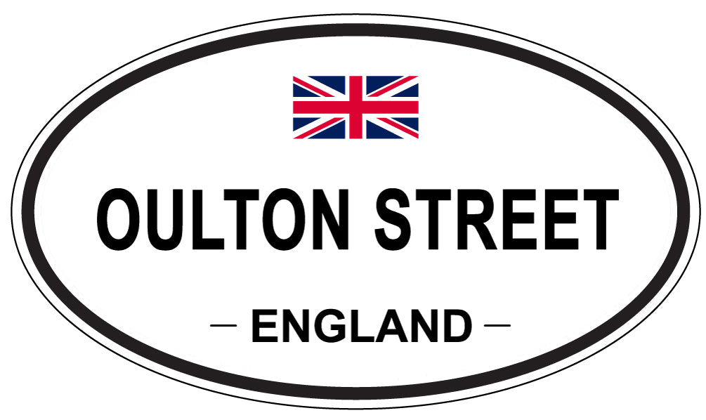 OULTON STREET, ENGLAND - Oval Sticker
