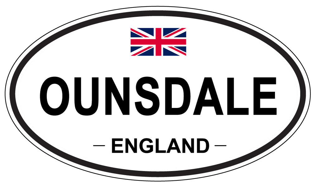 OUNSDALE, ENGLAND - Oval Sticker