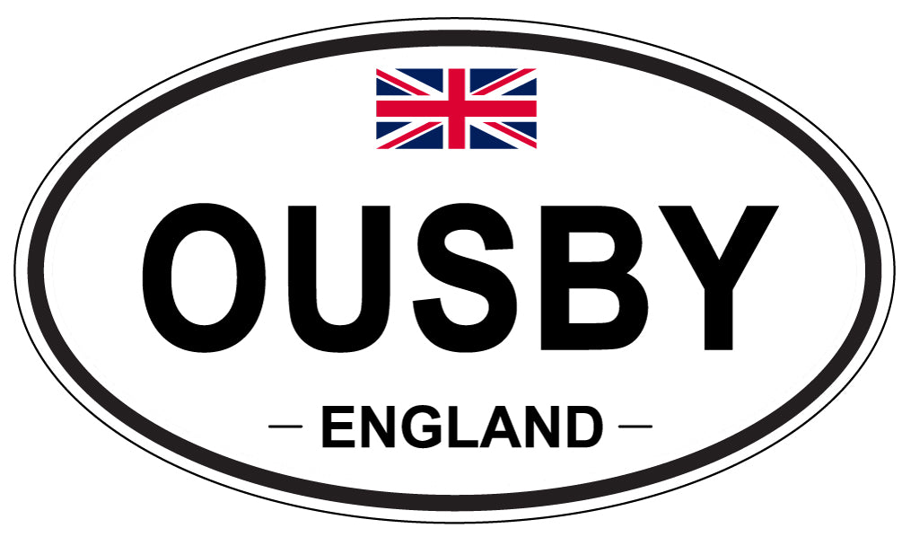 OUSBY, ENGLAND - Oval Sticker