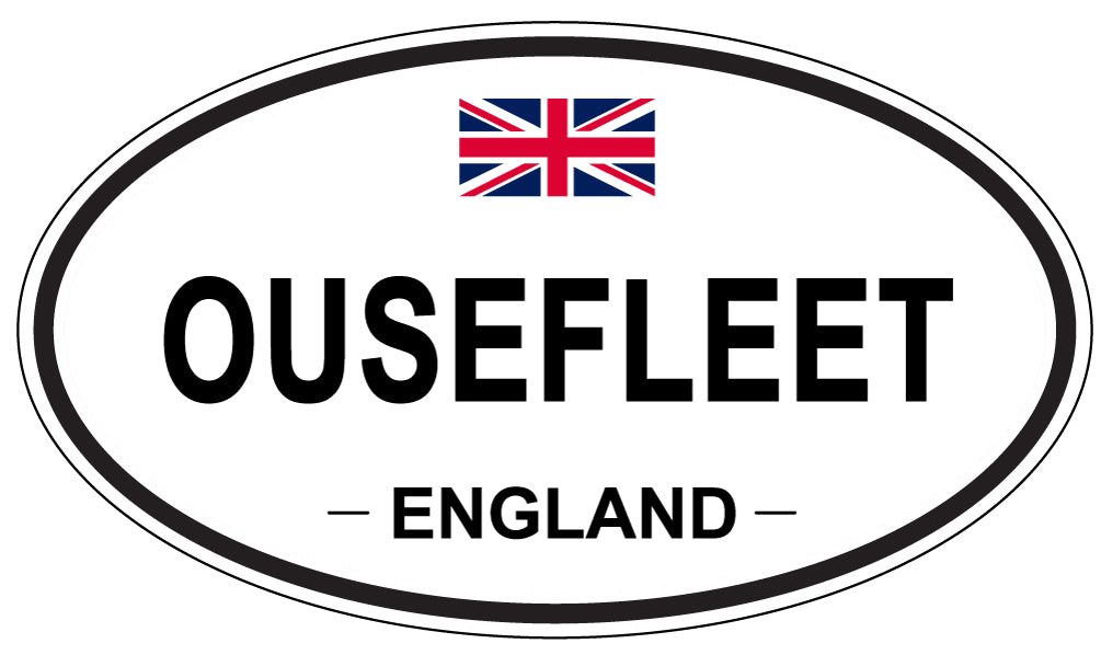 OUSEFLEET, ENGLAND - Oval Sticker