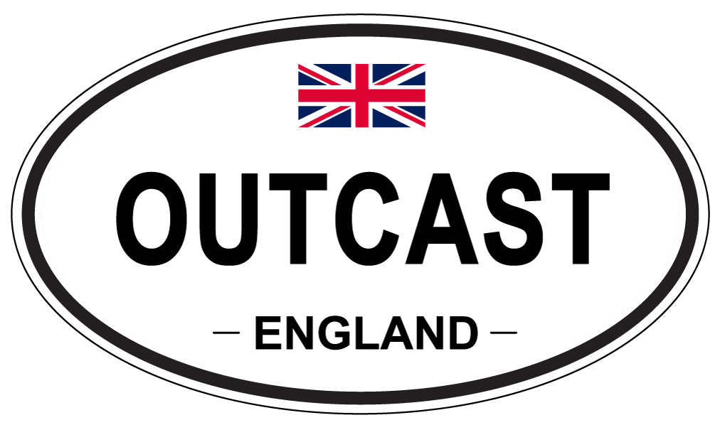 OUTCAST, ENGLAND - Oval Sticker