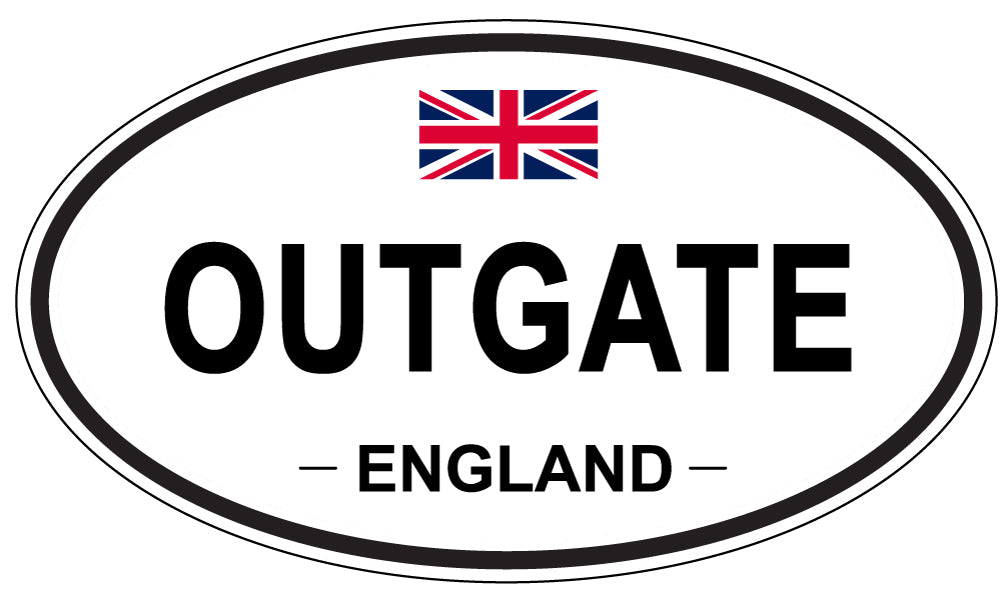 OUTGATE, England - Oval Magnet