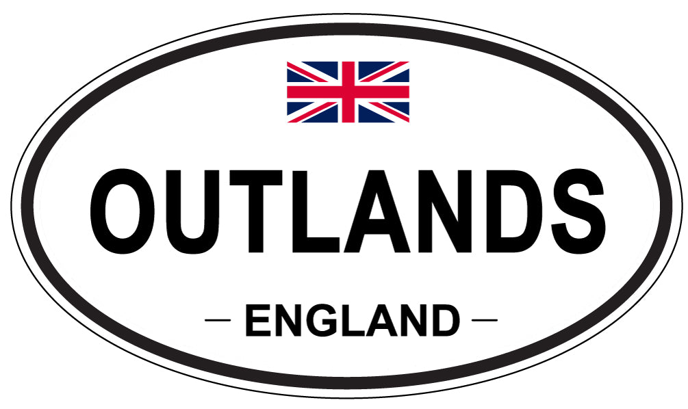 OUTLANDS, ENGLAND - Oval Sticker