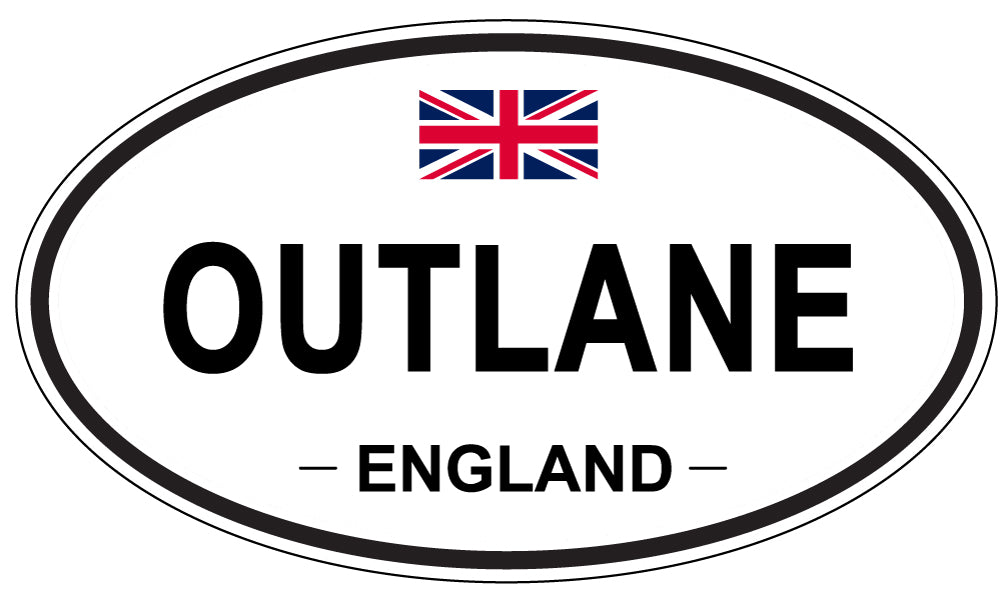 OUTLANE, ENGLAND - Oval Sticker