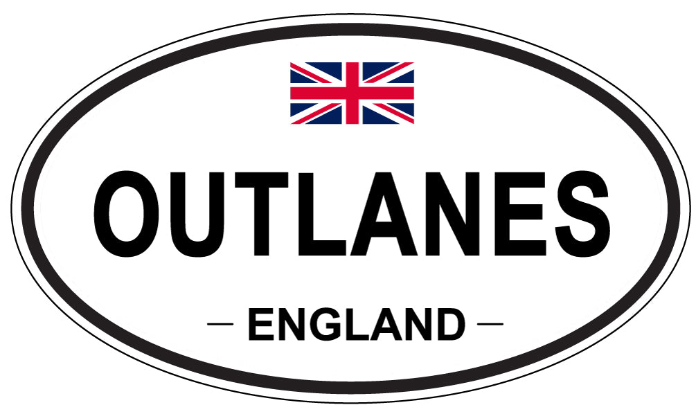 OUTLANES, ENGLAND - Oval Sticker