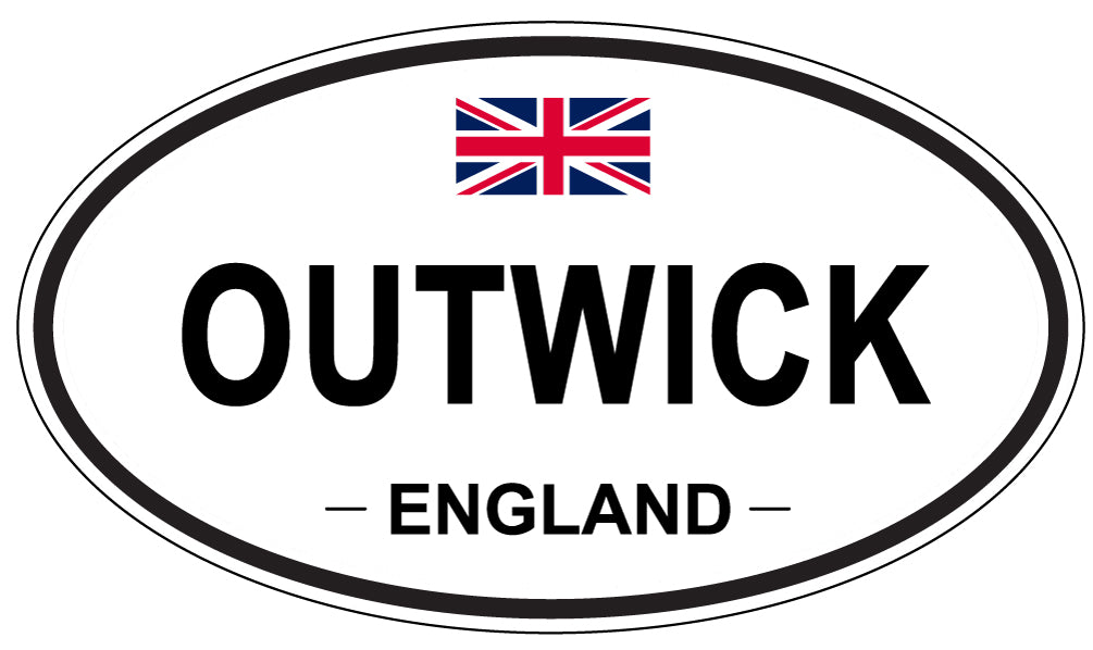OUTWICK, ENGLAND - Oval Sticker