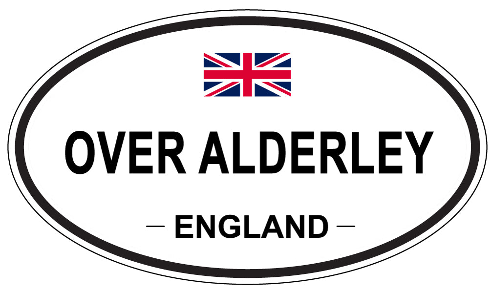 OVER ALDERLEY, ENGLAND - Oval Sticker