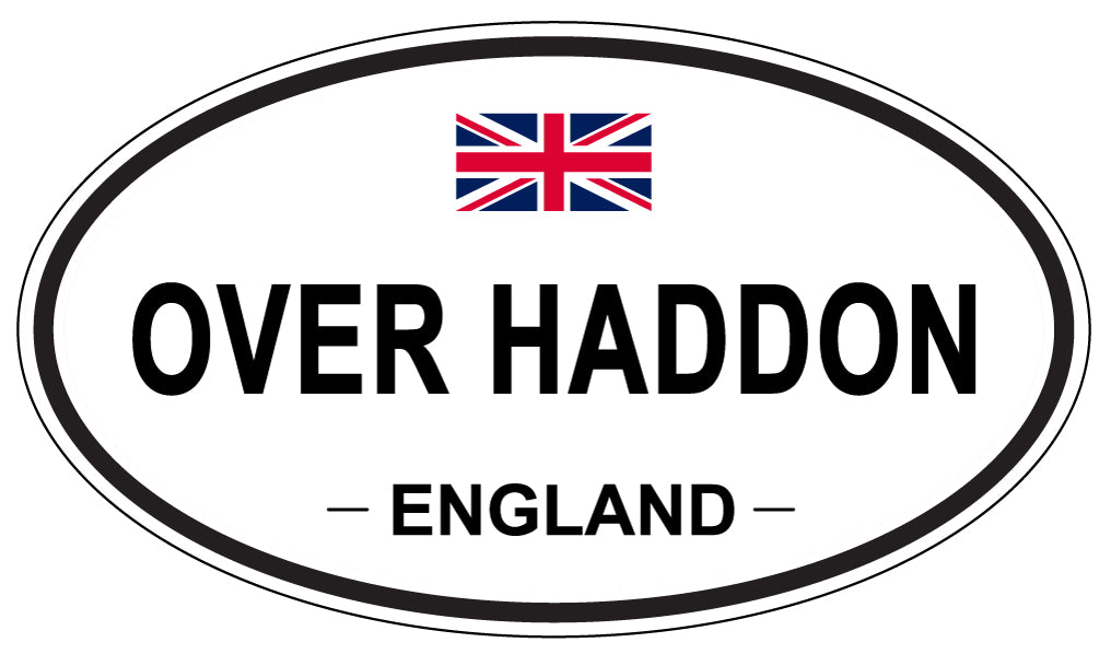 OVER HADDON, ENGLAND - Oval Sticker