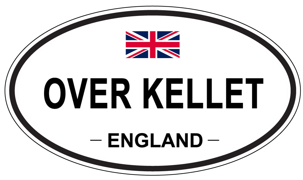 OVER KELLET, ENGLAND - Oval Sticker