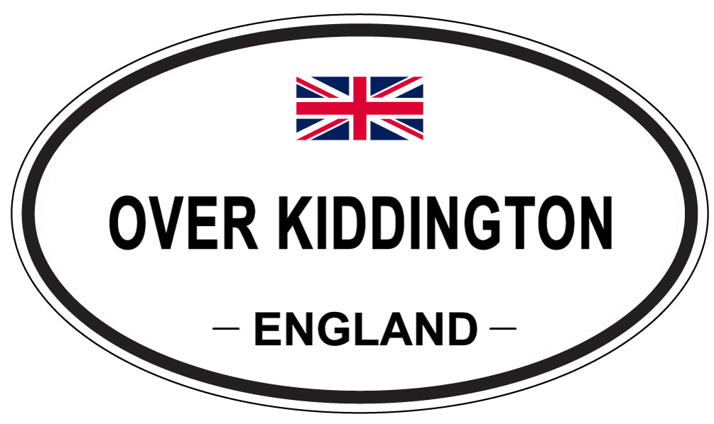 OVER KIDDINGTON, ENGLAND - Oval Sticker