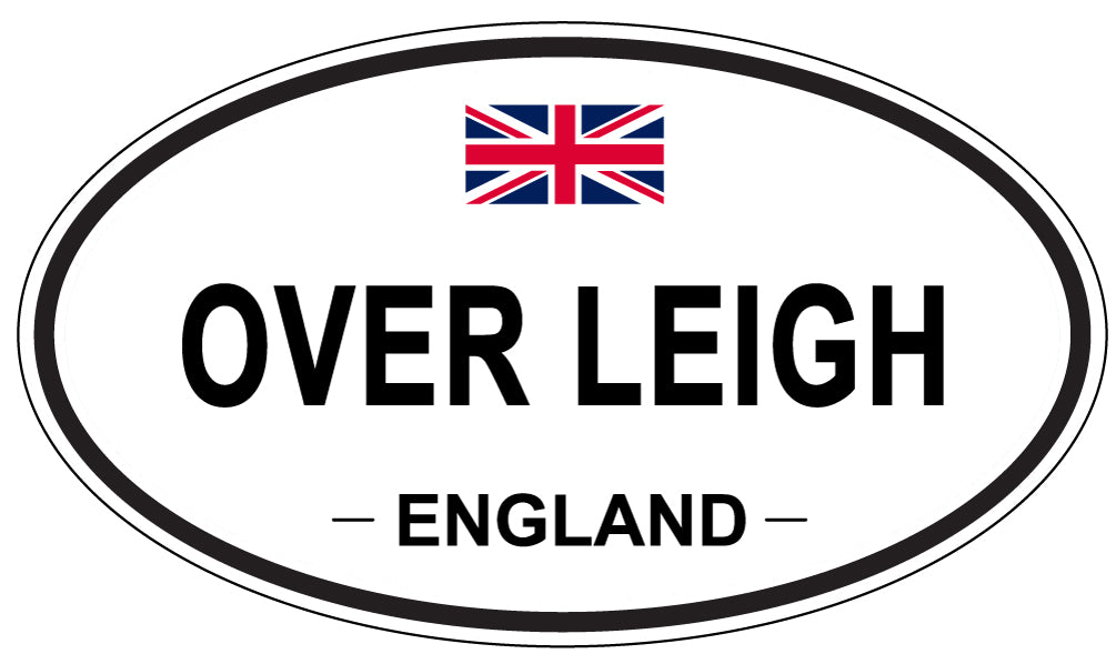 OVER LEIGH, ENGLAND - Oval Sticker