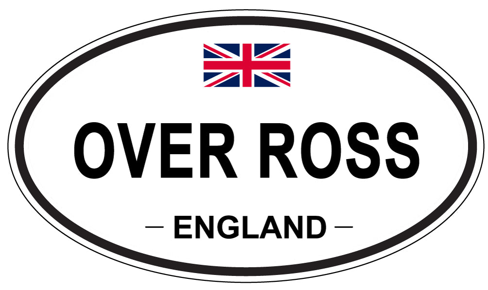 OVER ROSS, ENGLAND - Oval Sticker
