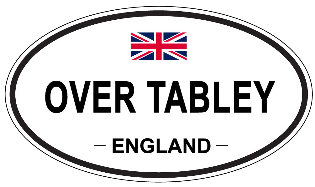 OVER TABLEY, ENGLAND - Oval Sticker