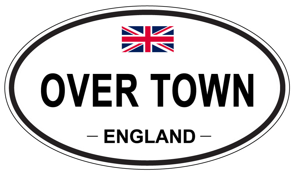 OVER TOWN, England - Oval Magnet