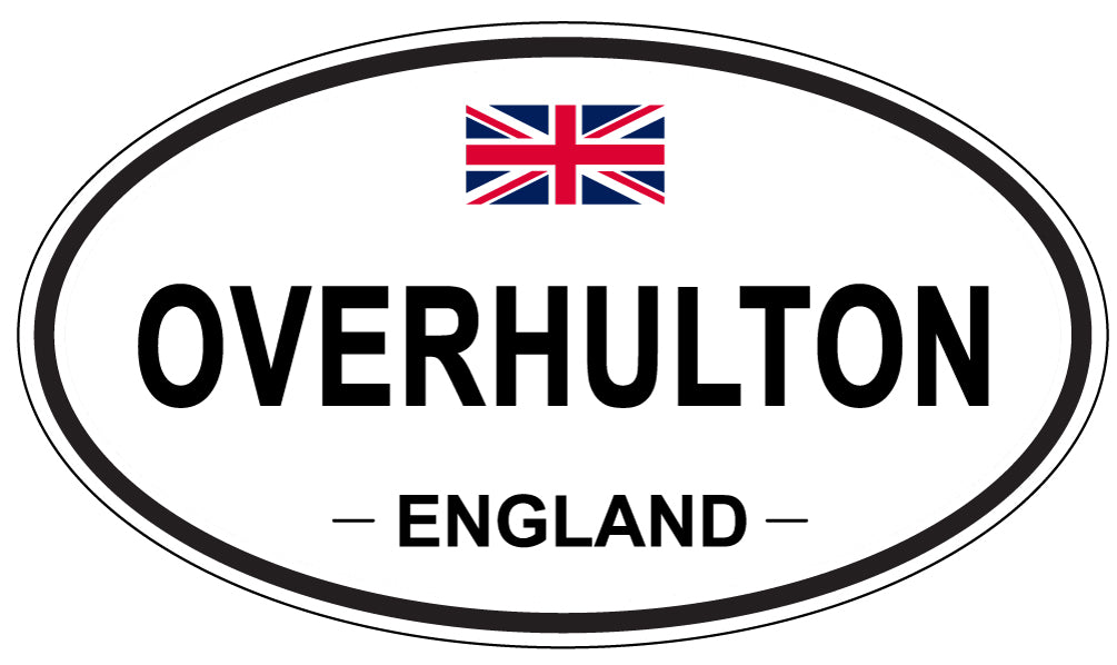 OVERHULTON, ENGLAND - Oval Sticker