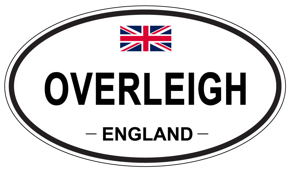 OVERLEIGH, ENGLAND - Oval Sticker