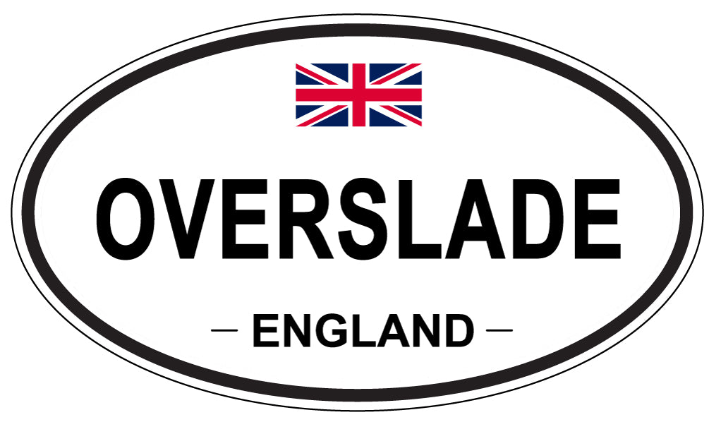 OVERSLADE, ENGLAND - Oval Sticker