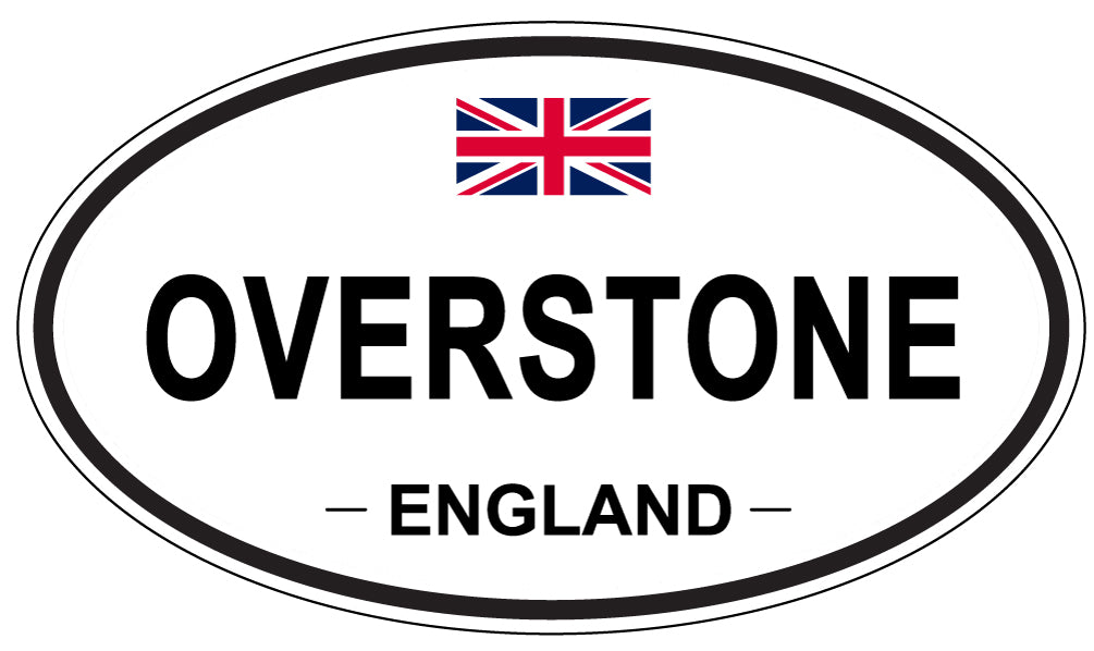 OVERSTONE, ENGLAND - Oval Sticker