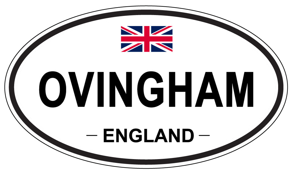 OVINGHAM, ENGLAND - Oval Sticker