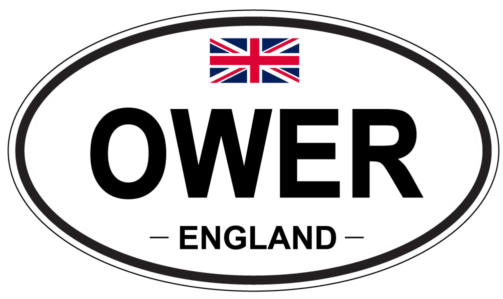 OWER, ENGLAND - Oval Sticker