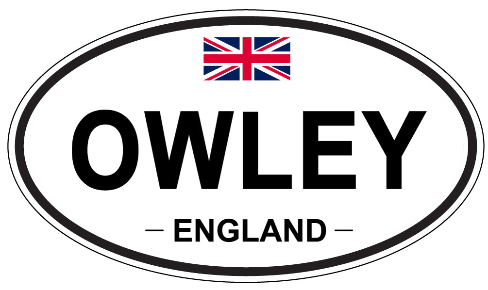 OWLEY, ENGLAND - Oval Sticker