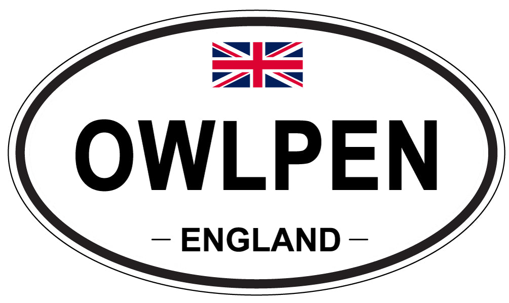 OWLPEN, ENGLAND - Oval Sticker