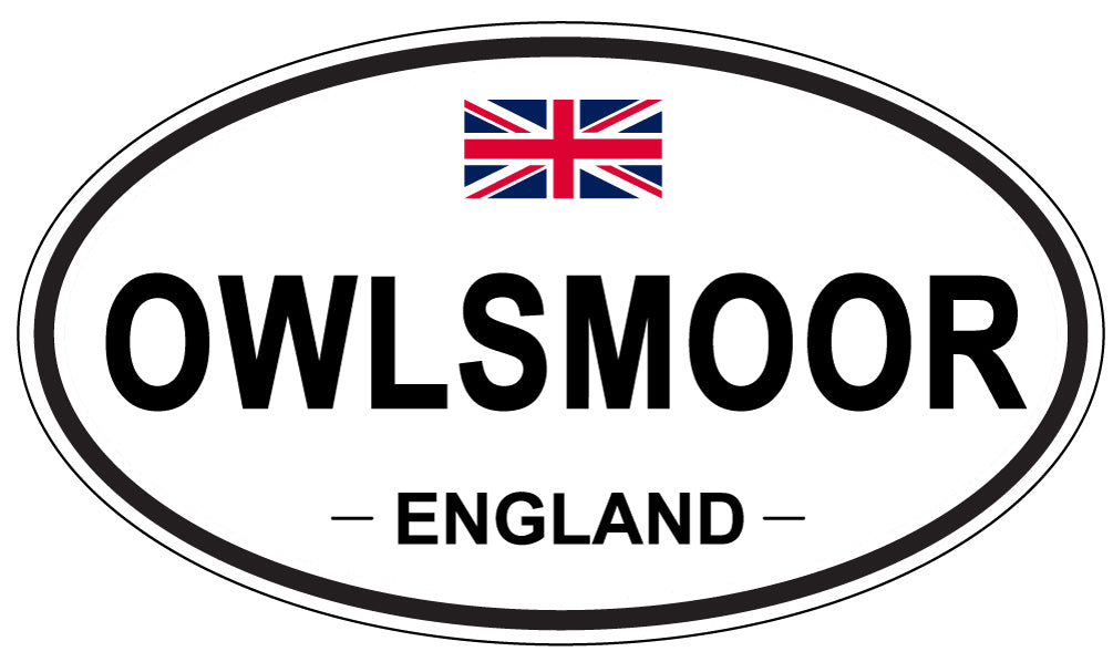 OWLSMOOR, ENGLAND - Oval Sticker