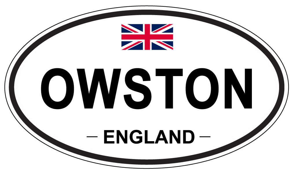 OWSTON, ENGLAND - Oval Sticker