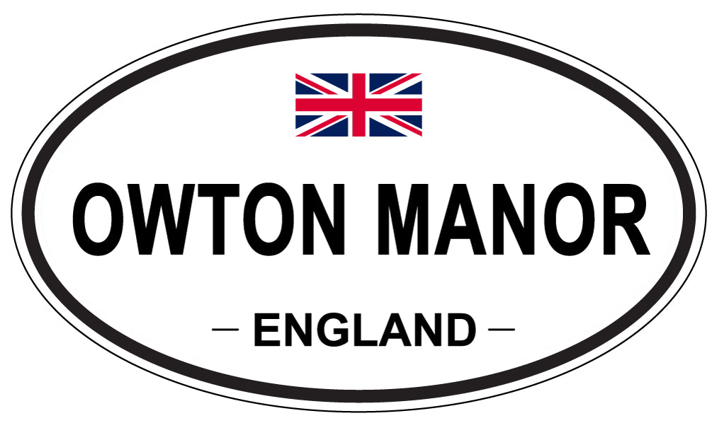 OWTON MANOR, ENGLAND - Oval Sticker