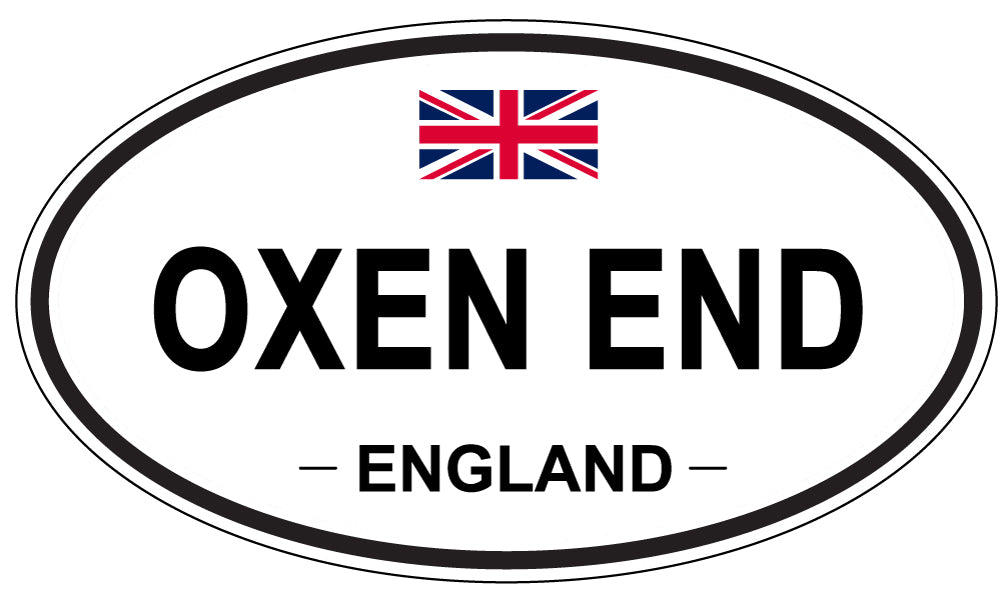 OXEN END, ENGLAND - Oval Sticker