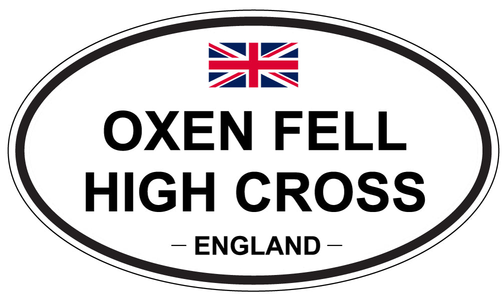 OXEN FELL HIGH CROSS, ENGLAND - Oval Sticker