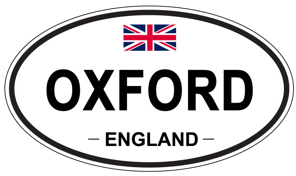 OXFORD, ENGLAND - Oval Sticker