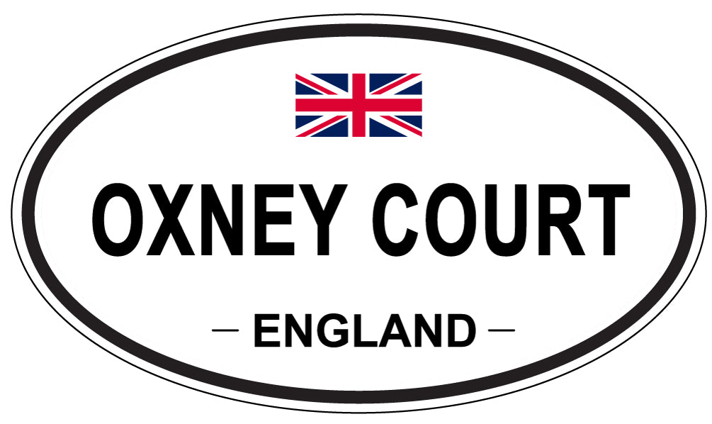 OXNEY COURT, ENGLAND - Oval Sticker