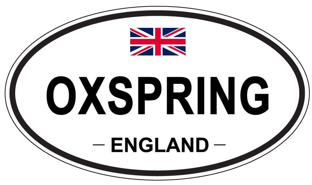 OXSPRING, ENGLAND - Oval Sticker